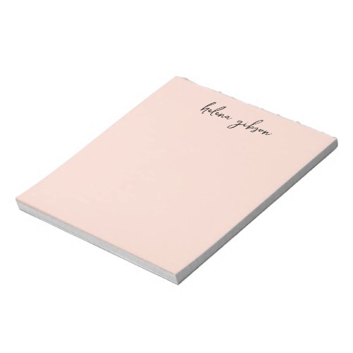 Pale Pink Monogram Stylish Modern Feminine Pretty Notepad