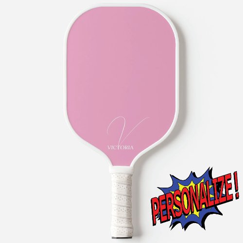 Pale Pink Monogrammed Pickleball Paddle