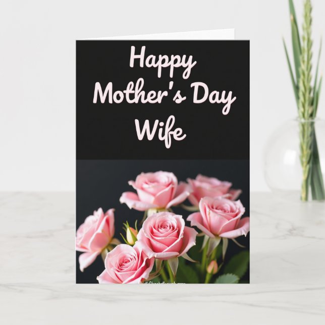 Pale Pink Mothers Day Wish Card (Front)