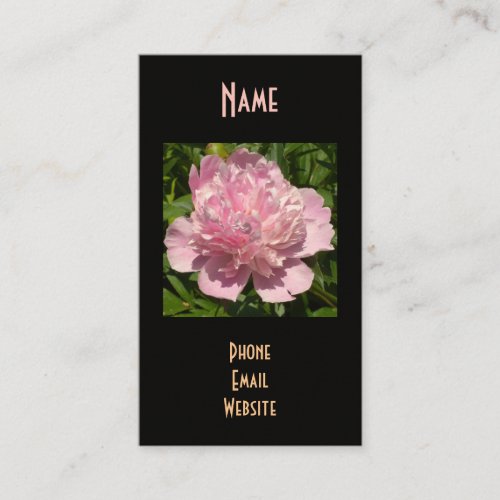 Pale Pink Peony Business Cards
