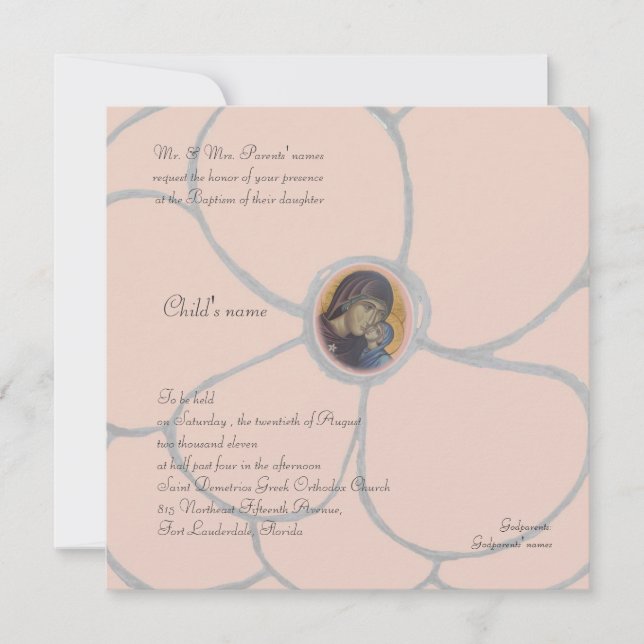 Pale Pink Petals Invitation (Front)