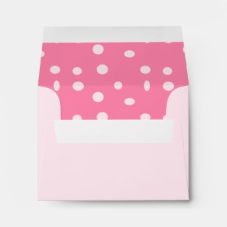 Pale pink polka dots on pink