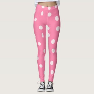 Pale pink polka dots on pink