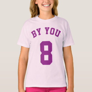 Pale Pink & Purple Kids   Sports Jersey Design T-Shirt