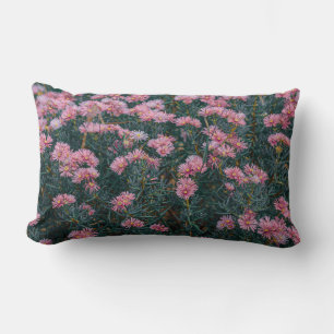 Pale Pink Purple Wild Flowers Pillow Cushion