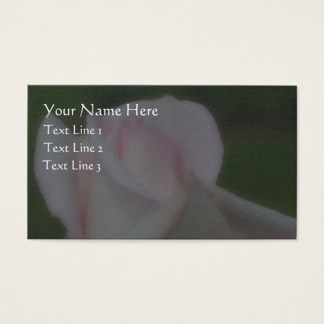 Pale Pink Rose Flower Business Card (Front)