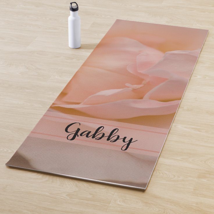 Pale Pink Rose Flower Yoga Mat Zazzle