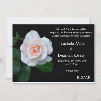 Pale Pink Rose Wedding Invitation