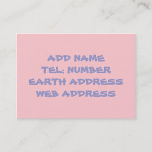 Pale Pink solid color business card