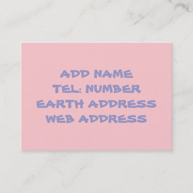 Pale Pink solid color business card (Front)