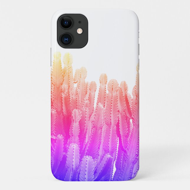 Pale Pink Succulent Cactus Plant iPhone 11 Case (Back)