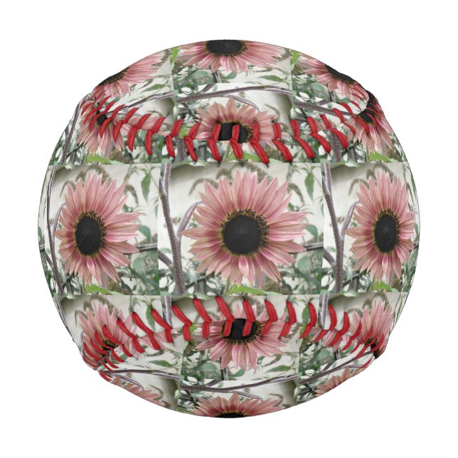 Pale Pink Sunflower Baseball (Front)