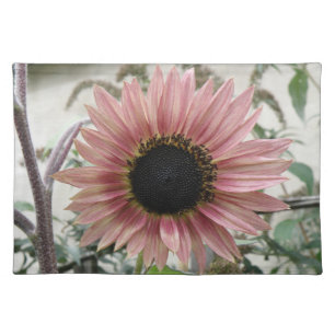 Pale Pink Sunflower Cloth Placemat