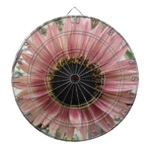 Pale Pink Sunflower Dart Board