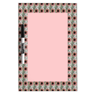 Pale Pink Sunflower Dry Erase Board