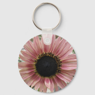 Pale Pink Sunflower Keychain