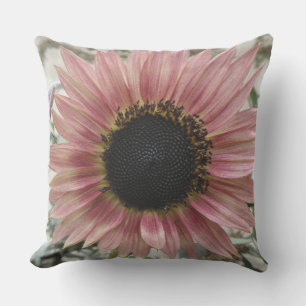 Pale Pink Sunflower Outdoor Pillow