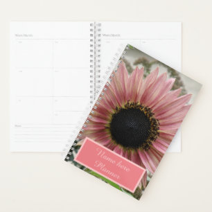 Pale Pink Sunflower Personalized Planner
