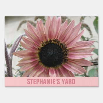 Pale Pink Sunflower Sign by Fallen_Angel_483 at Zazzle