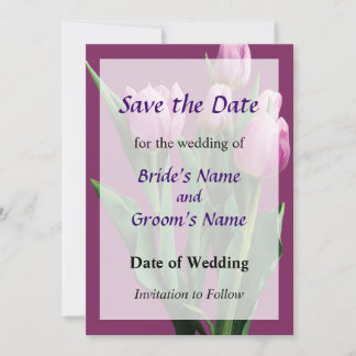 Pale Pink Tulips Save The Date
