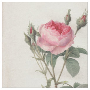Pale pink vintage roses painting textile fabric