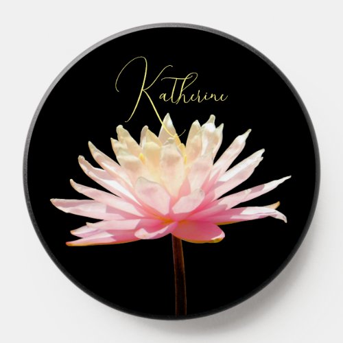 Pale Pink Water Lily Flower Phone Grips PopSocket