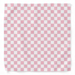Pale Pink White Checkerboard Pattern Bandana at Zazzle