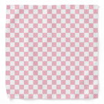 Pale Pink White Checkerboard Pattern Bandana
