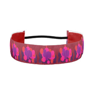 Pale purple and dusky pink design molded globes athletic headband