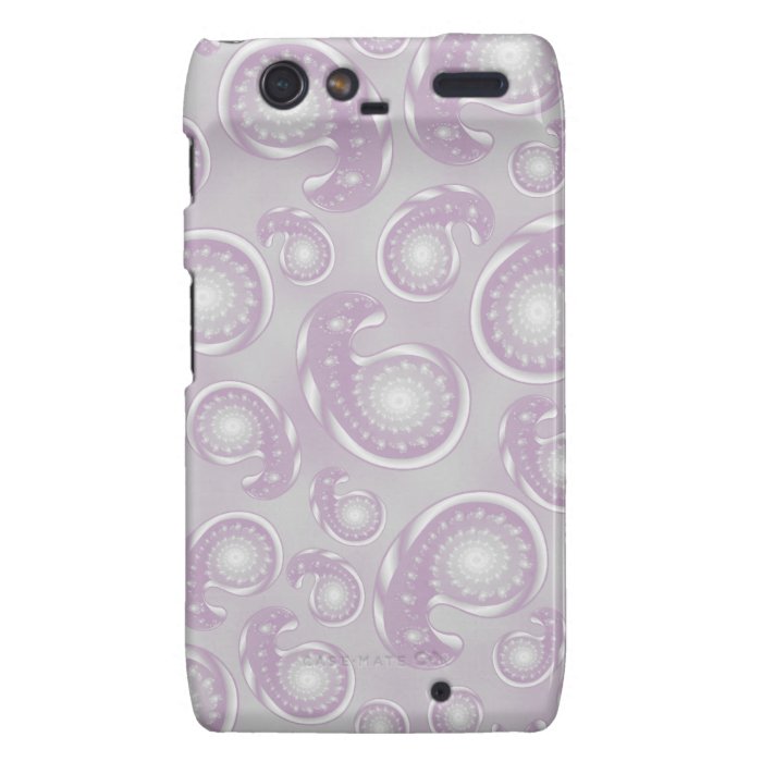 Pale Purple and Gray Paisley Pattern Droid RAZR Case