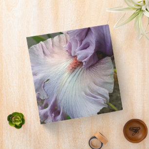 Pale Purple Bearded Iris Floral 3 Ring Binder
