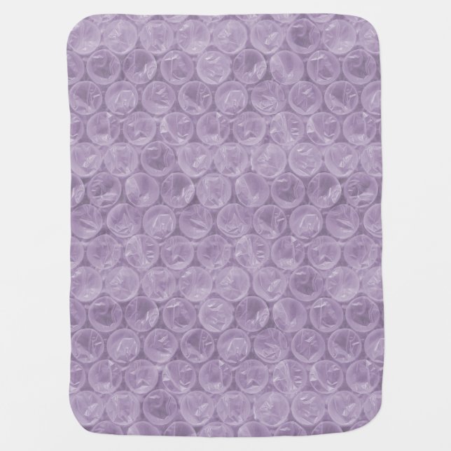 Pale purple bubble wrap baby blanket (Front)