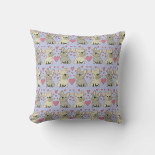 Pale Purple Dog Throw Pillow