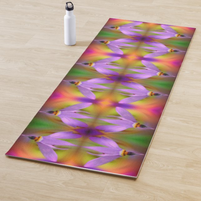 Pale Purple Flower Close Up Abstract  Yoga Mat (In Situ)