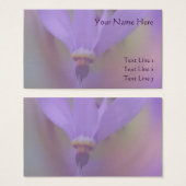 Pale Purple Flower Close Up Business Card (Front & Back)