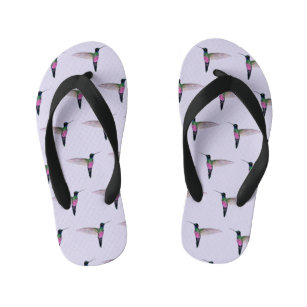 Pale Purple Hummingbirds  Kid's Flip Flops