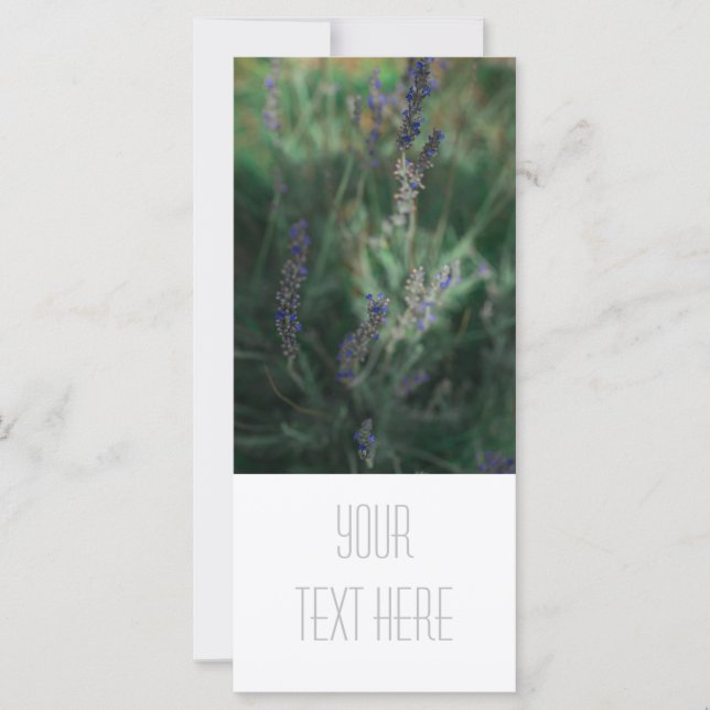 Pale Purple Lavender Add Your Text Flat Card (Front)