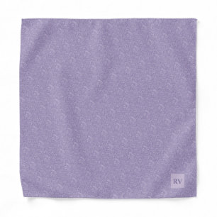 Pale Purple Lavender Embossed Pocket Square Bandana