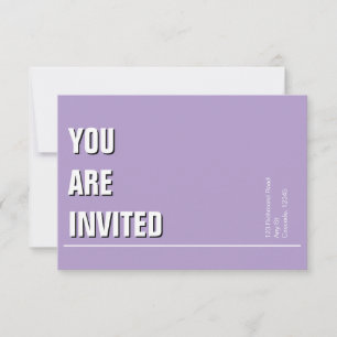 Pale Purple Minimal Church Invite