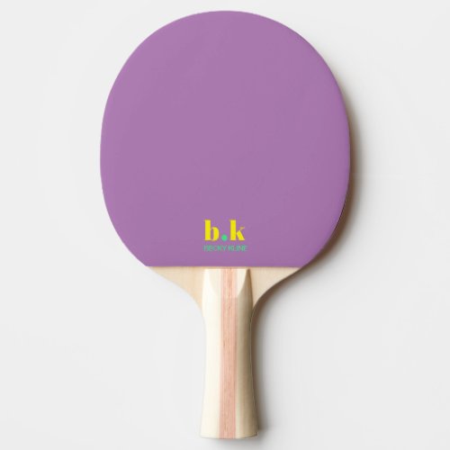 Pale Purple Monogrammed Ping Pong Paddle