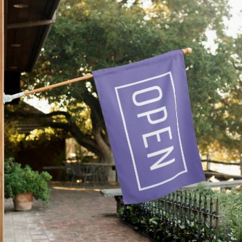 Pale Purple Open Sign Flag by InkWorks at Zazzle