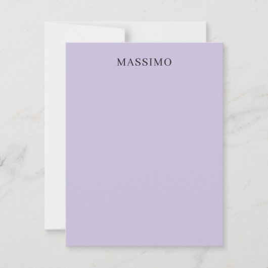 Pale Purple Professional Unique Classical Own Name (Front)