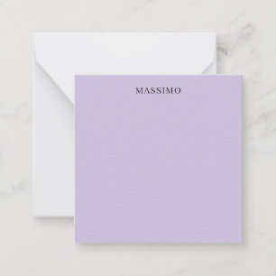 Pale Purple Professional Unique Classical Own Name Note Card