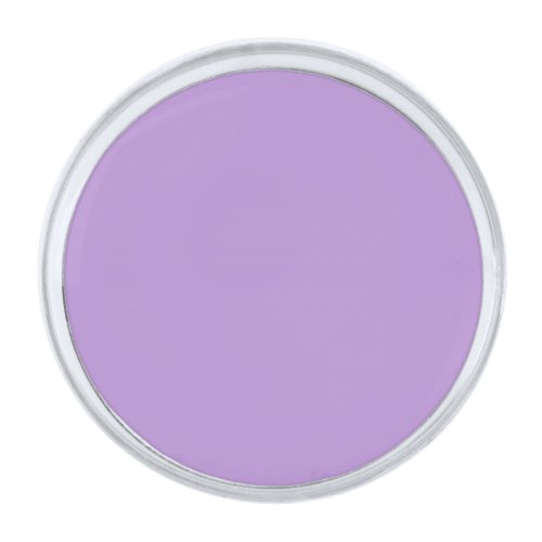 Pale Purple Silver Finish Lapel Pin