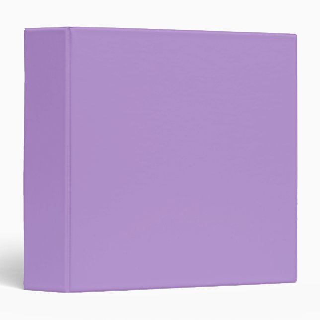 Pale Purple (solid color)  3 Ring Binder (Front/Spine)