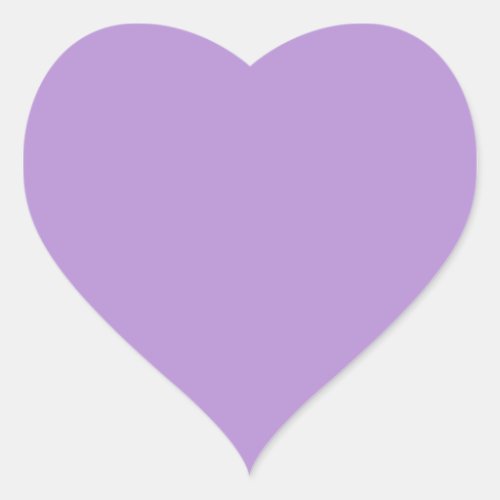 Pale Purple solid color  Heart Sticker