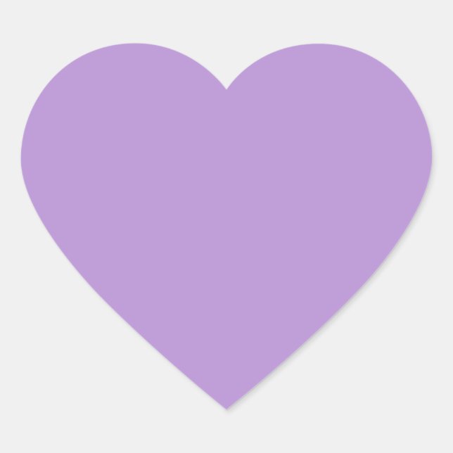 Pale Purple (solid color)  Heart Sticker (Front)