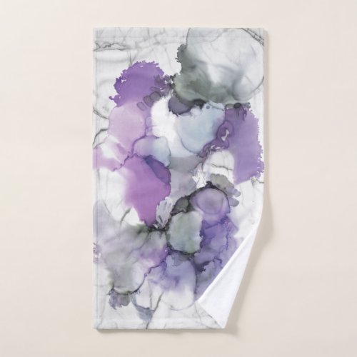 Pale Purple Watercolor Abstract Hand Towel