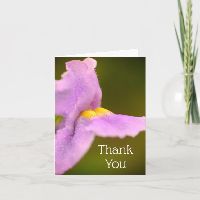 Pale Purple Wild Orchid Thank You Card (Front)