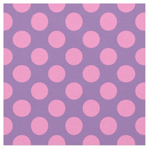 Pale Purple with Pink Polka-Dots Fabric